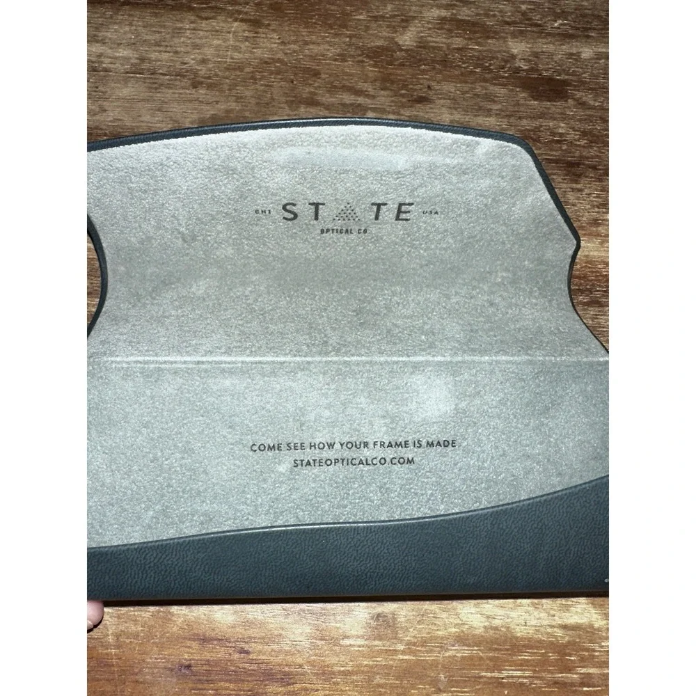 State Eyeglasses Case Hard Shell Slate Gray